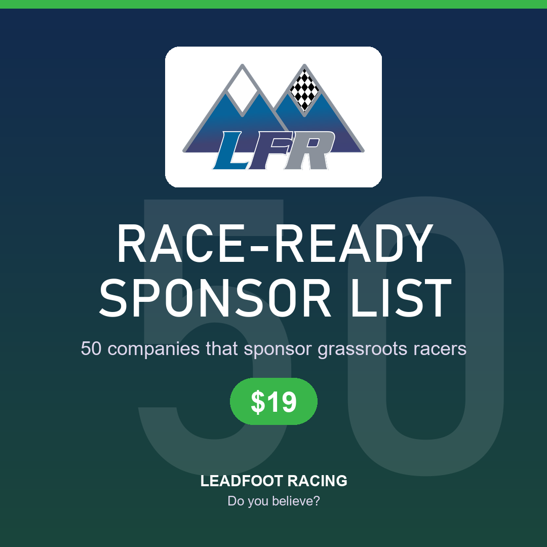 The Race-Ready Sponsor List cover